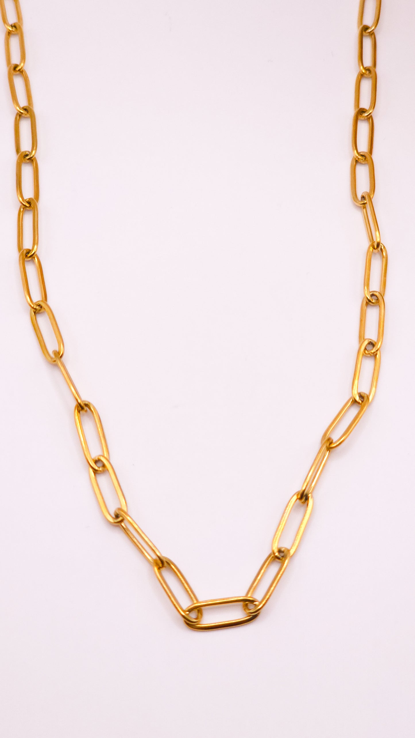 Chaîne bracelet trombone plat 4mm